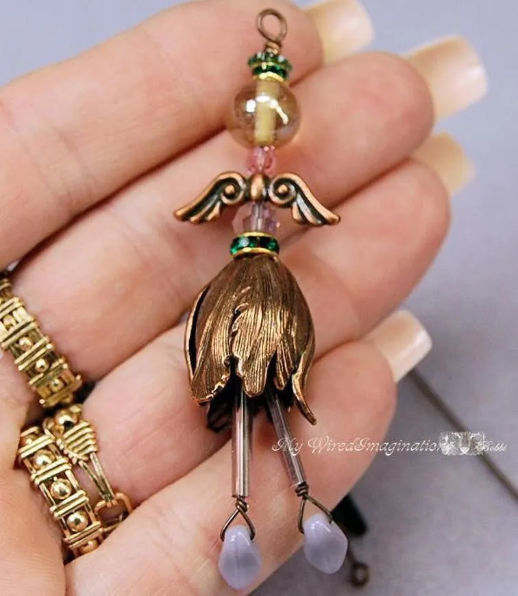 Guardian Faeries or Angels Pendant, Wire Wrap Jewelry Tutorial
