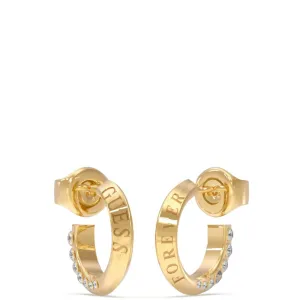 Guess Forever Links Gold Mini Hoop Earrings