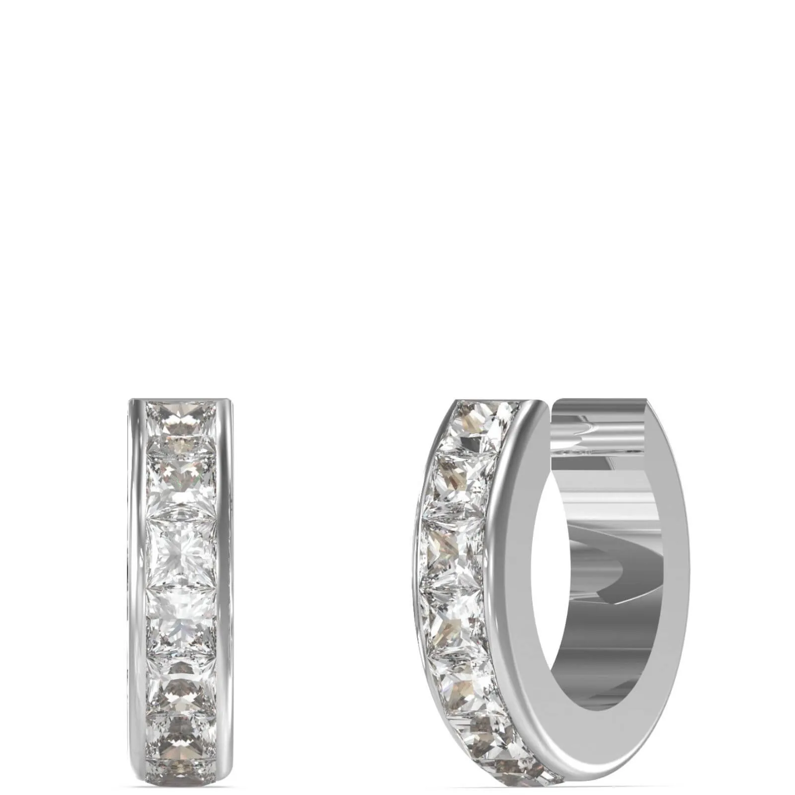Guess Silver Small Huggie Earrings
