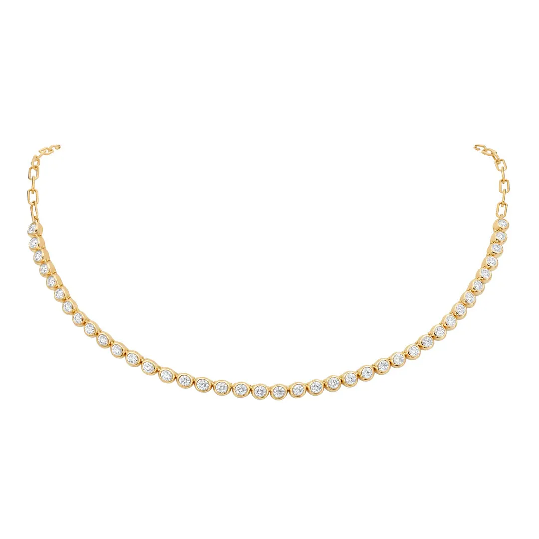 Gumuchian Bezel Set Diamond Moonlight Necklace