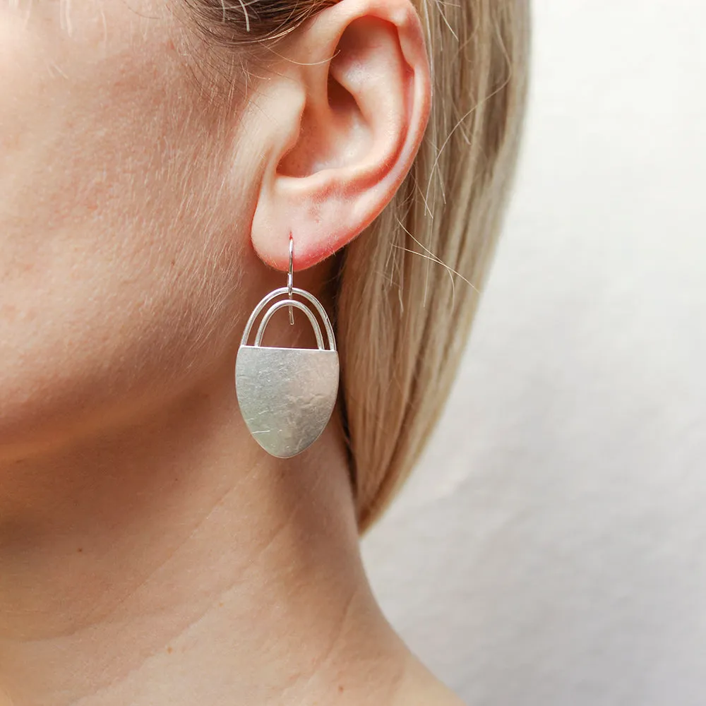 Half Oval Basket Wire Earrings