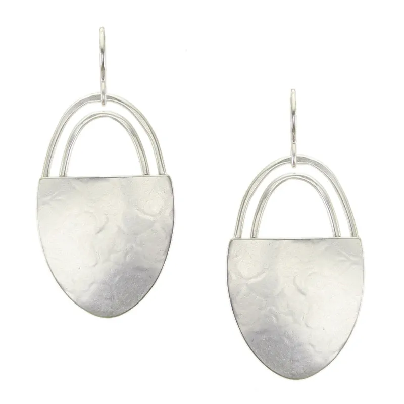 Half Oval Basket Wire Earrings