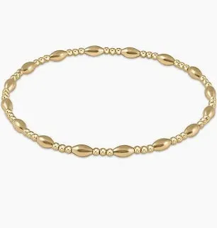Harmony Sincerity Pattern 2MM Bead Bracelet - Gold