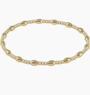 Harmony Sincerity Pattern 2MM Bead Bracelet - Gold