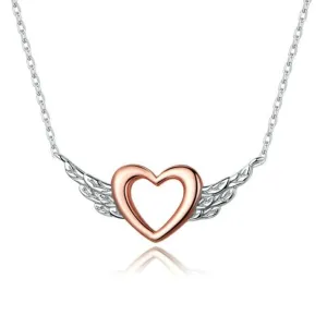 Heart with Wings Minimalist Chain Necklace