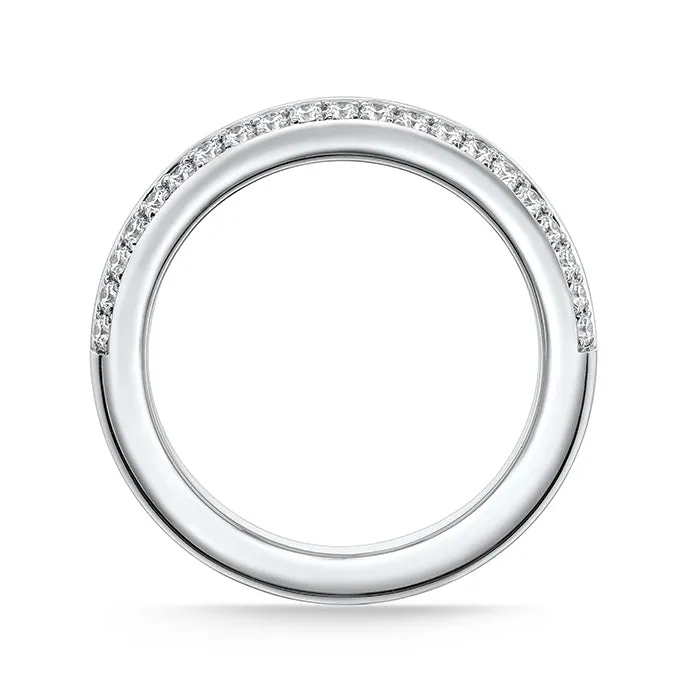 Hearts On Fire Barre 18K White Gold Pave Diamond Band