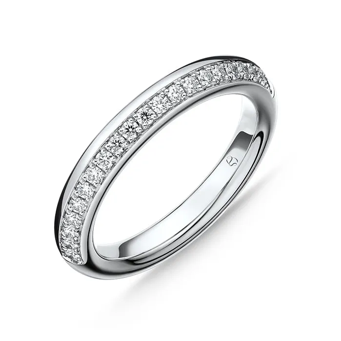 Hearts On Fire Barre 18K White Gold Pave Diamond Band