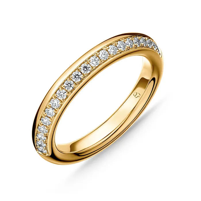 Hearts On Fire Barre 18k Yellow Gold Pave Diamond Band