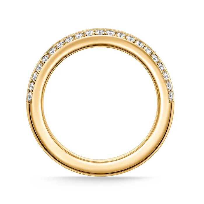 Hearts On Fire Barre 18k Yellow Gold Pave Diamond Band