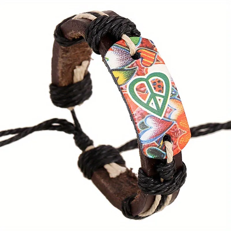 Hemp Rope Braided Leather Bracelet
