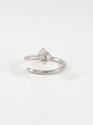 Herkimer Diamond Open Minimalist Nail Ring