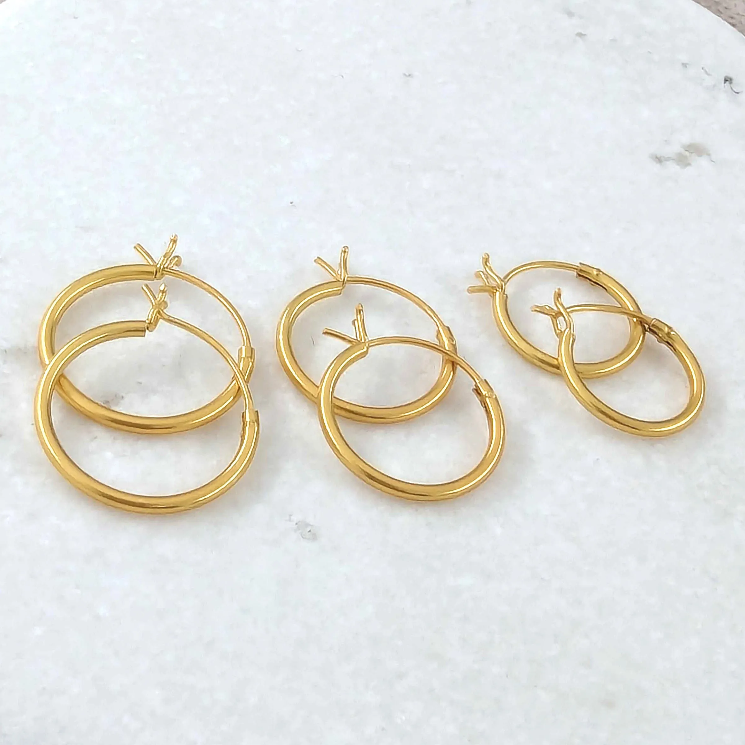 Hoop Earrings Set- Huggie Hoop Earrings