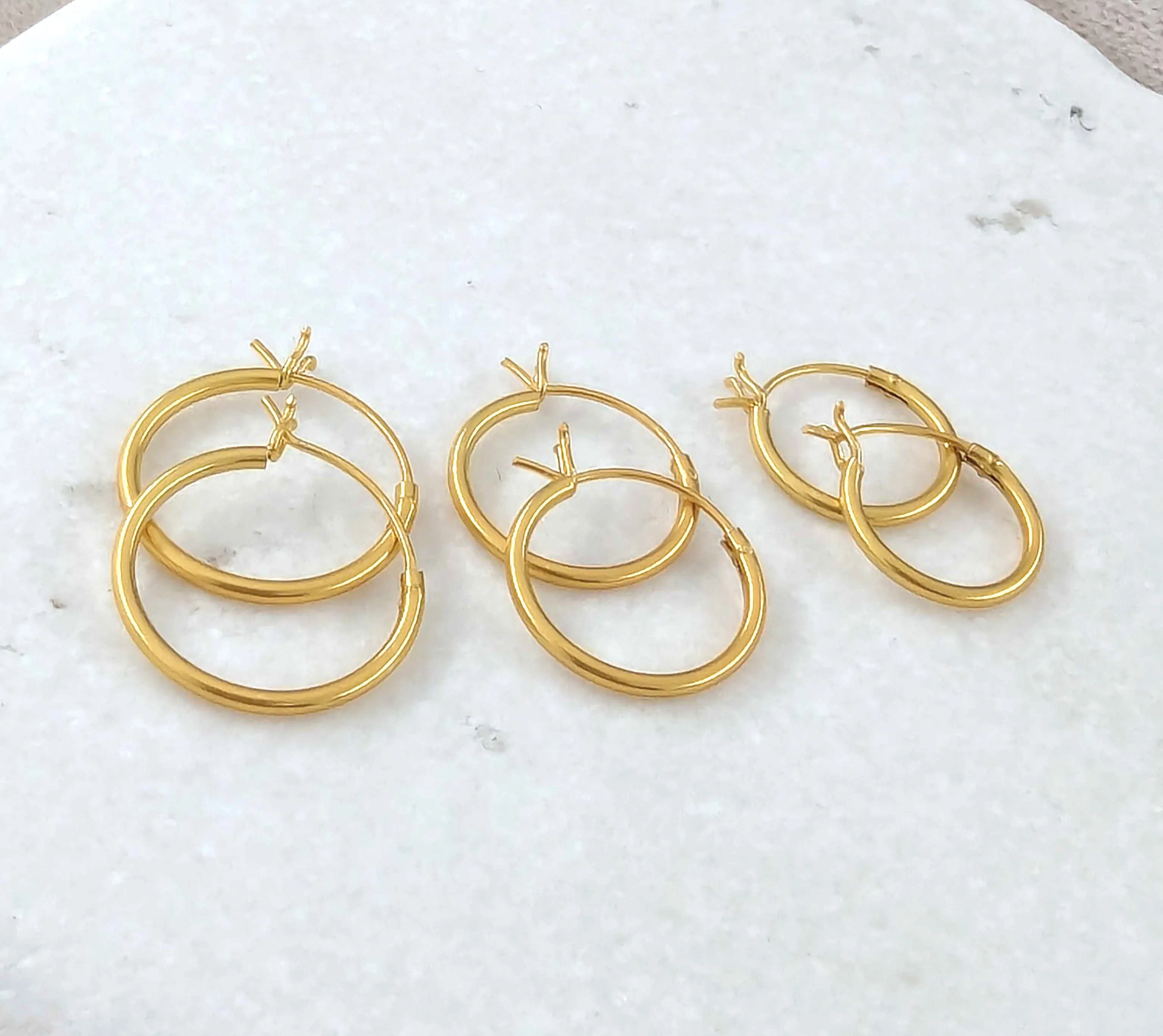 Hoop Earrings Set- Huggie Hoop Earrings