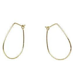 Hoop Earrings - Small Teardrop - Silver