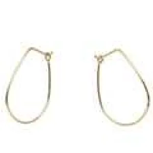 Hoop Earrings - Small Teardrop - Silver
