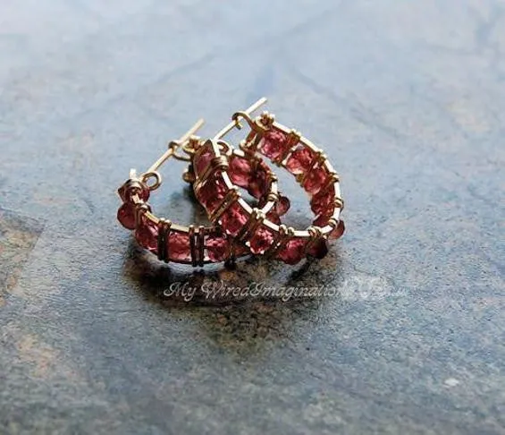 How to Make Crystal Hoop Earrings, DIY Earring Tutorial, Digital Download