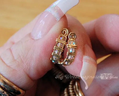 How to Make Crystal Hoop Earrings, DIY Earring Tutorial, Digital Download
