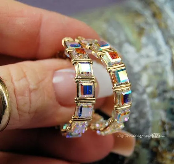 How to Make Crystal Hoop Earrings, DIY Earring Tutorial, Digital Download