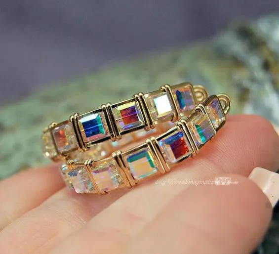 How to Make Crystal Hoop Earrings, DIY Earring Tutorial, Digital Download