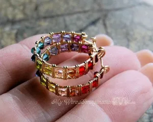 How to Make Crystal Hoop Earrings, DIY Earring Tutorial, Digital Download