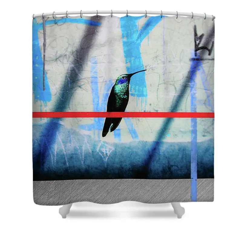 Humming Bird Grafitti - Shower Curtain