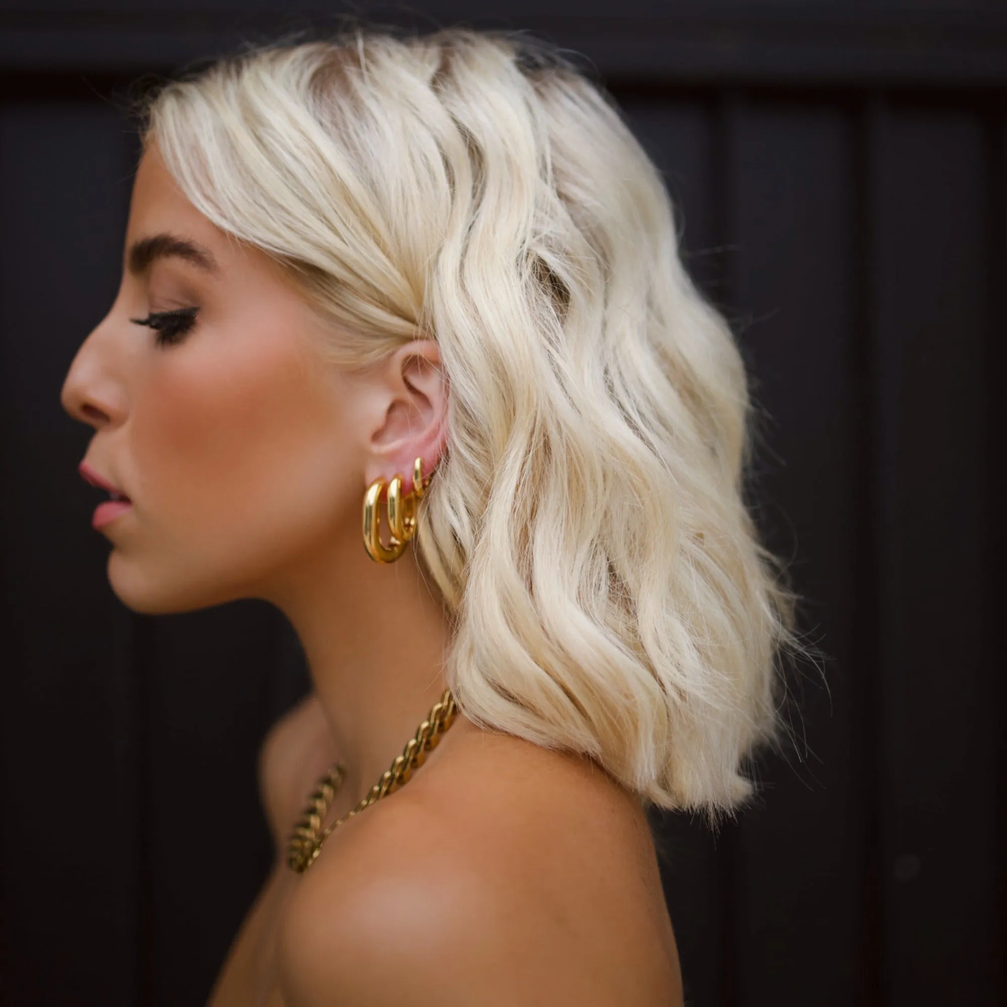Icon Oval Hoops - Gold Petite