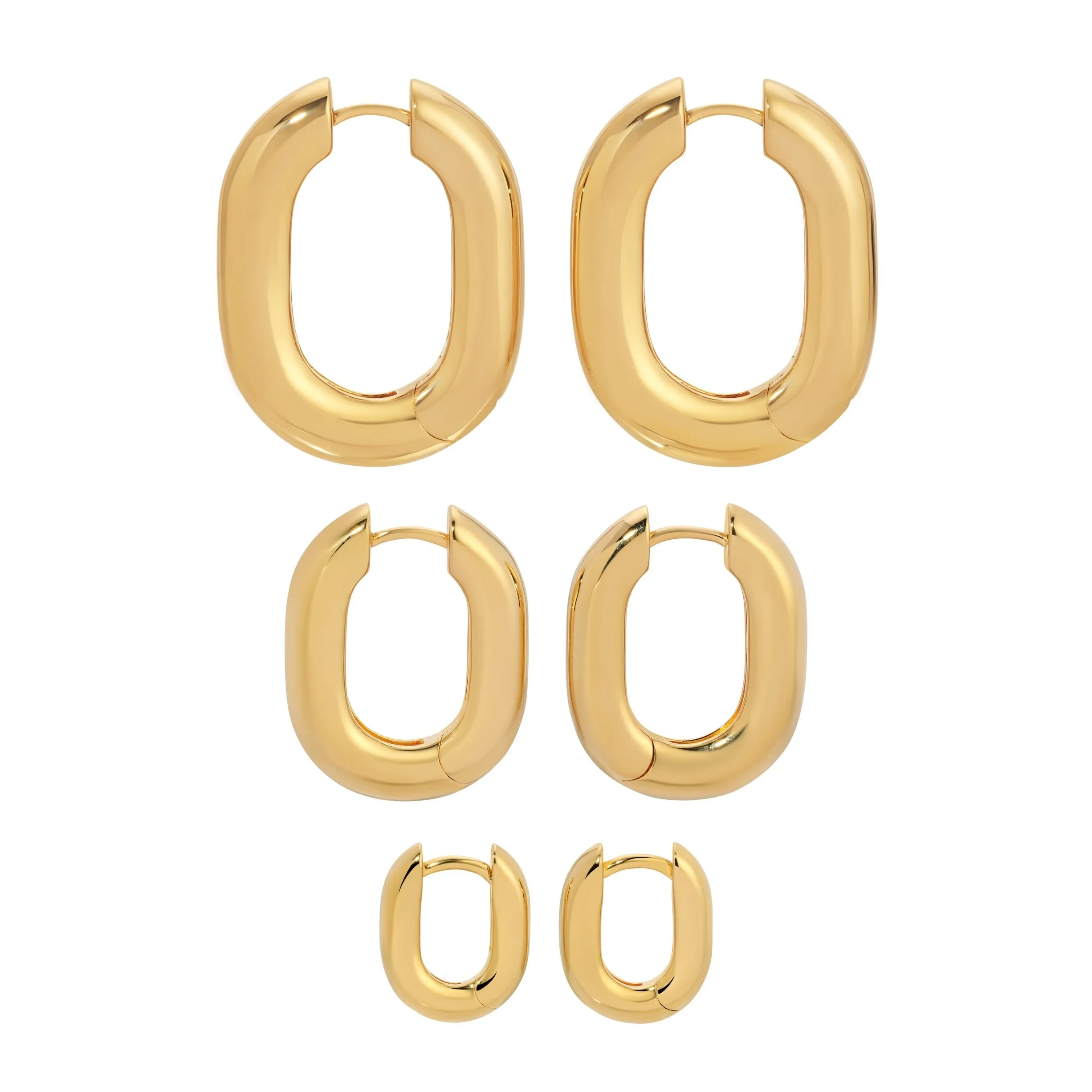 Icon Oval Hoops - Gold Petite