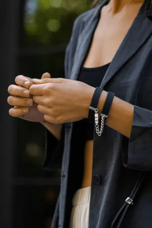 ID Cuffs - Black/Silver
