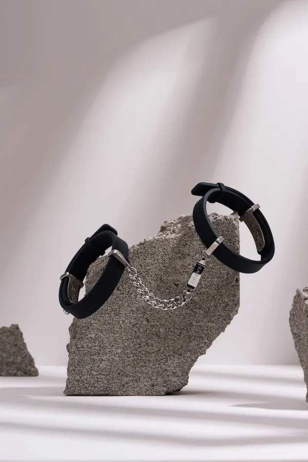 ID Cuffs - Black/Silver
