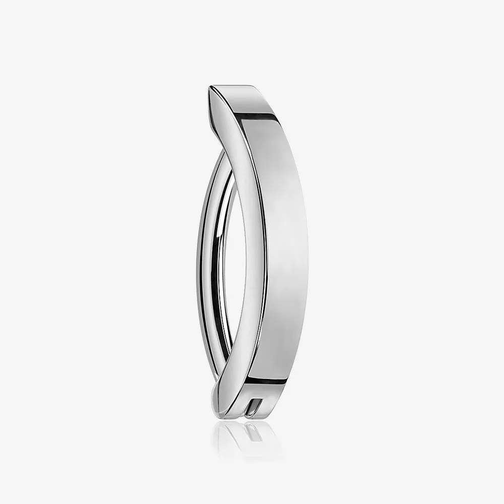 Implant Grade Titanium Minimalist Curved Bar Belly Clicker