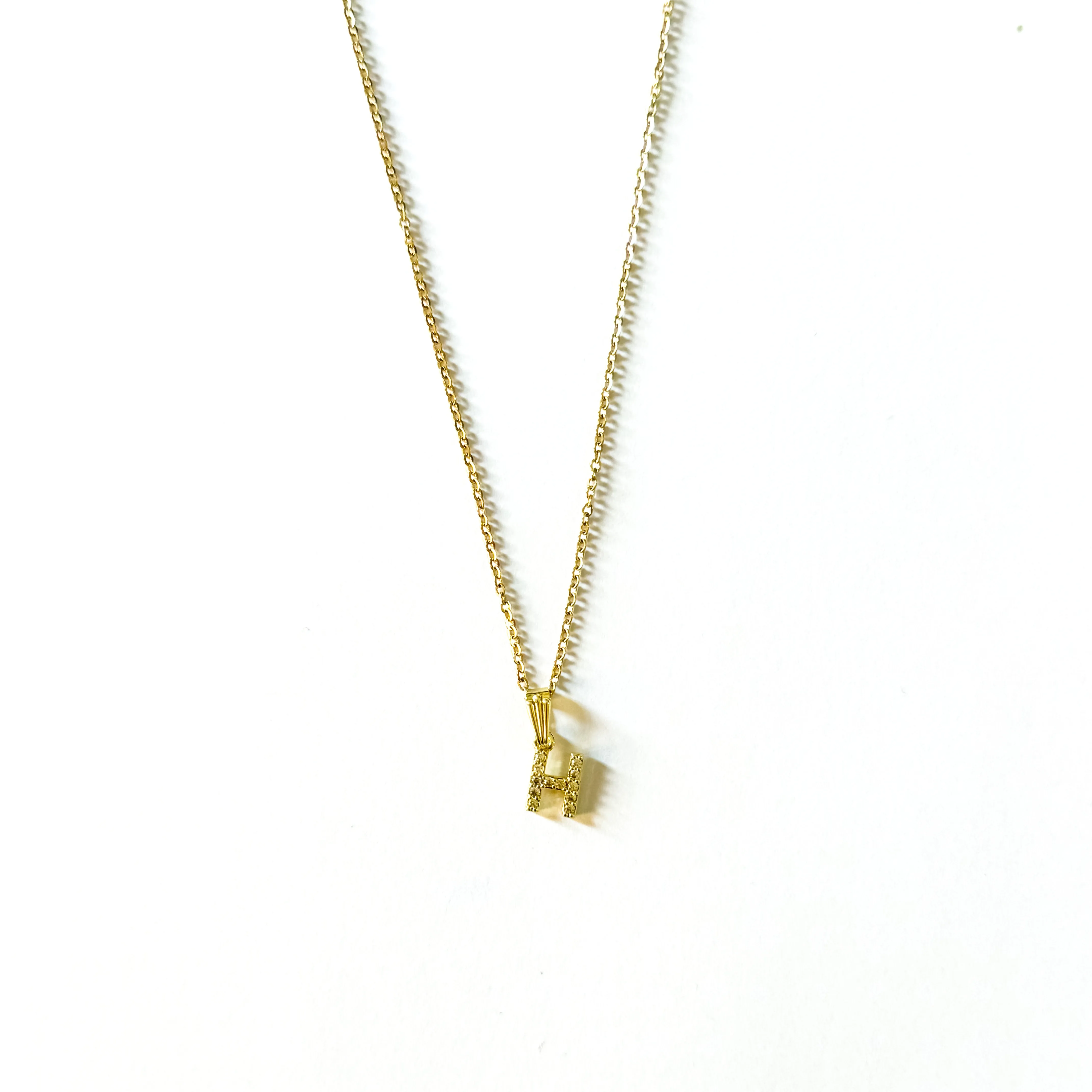Initial Necklace with Diamonds