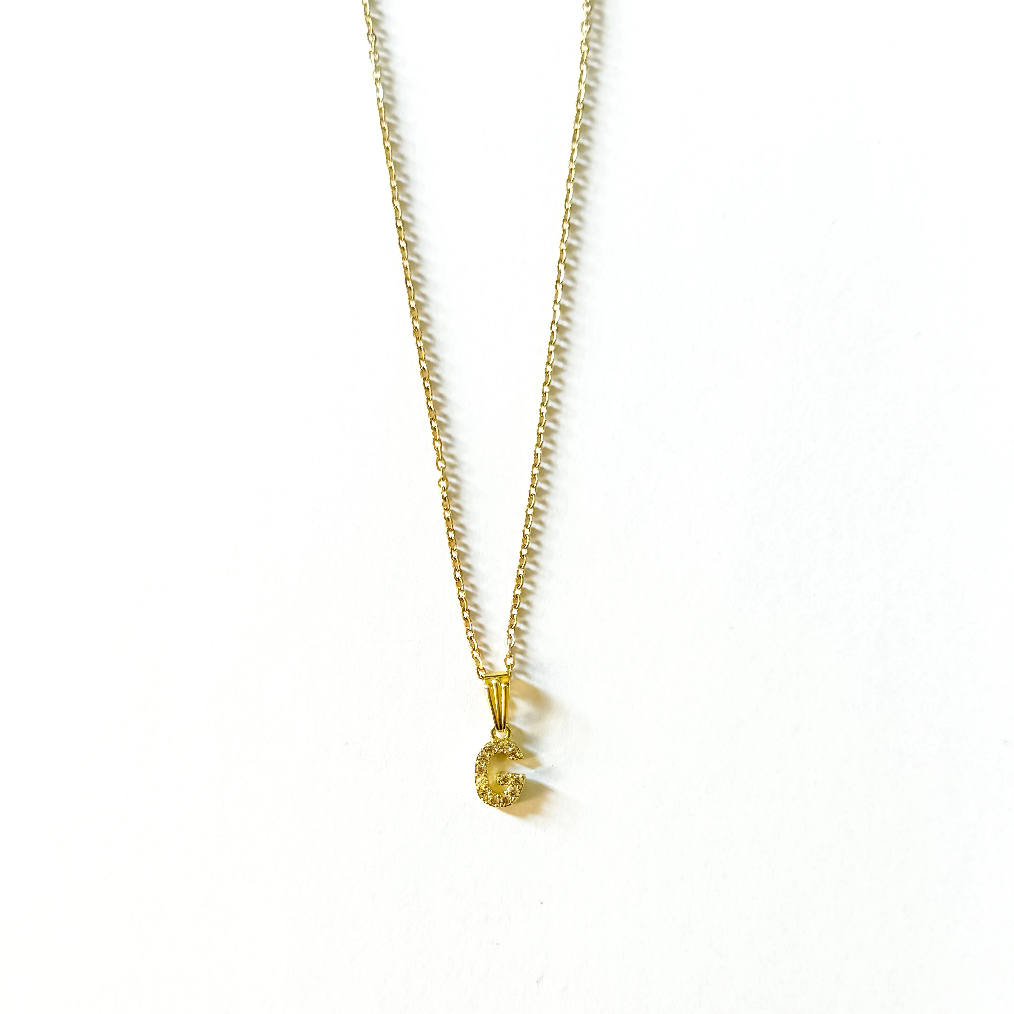 Initial Necklace with Diamonds