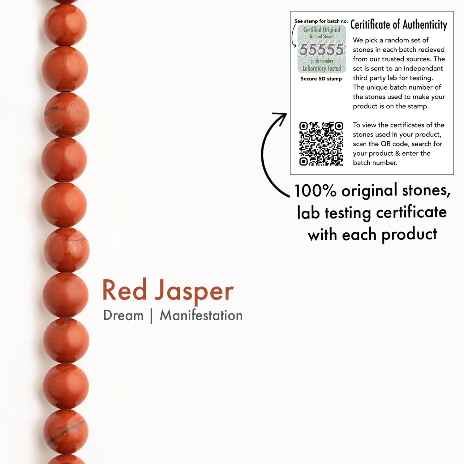 Inner Strength Red Jasper Natural Stone Bracelet