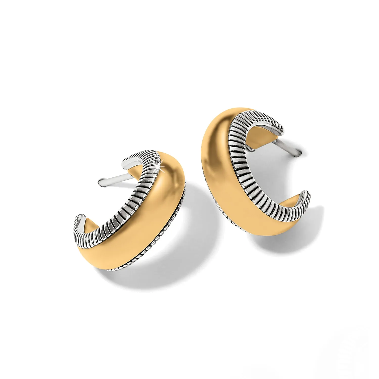 Interlok Noir Small Hoop Earrings - JA9899