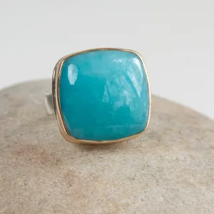 Jamie Joseph Large Square Amazonite Ring