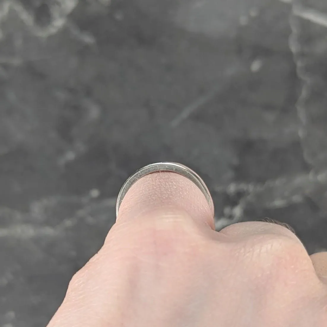 J.E. Caldwell Art Deco Diamond Platinum Vintage Eternity Wedding Band Ring