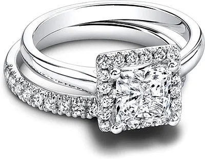 Jeff Cooper Pave Halo Diamond Engagement Ring
