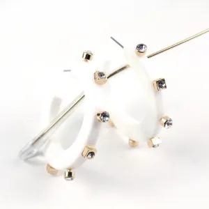 Jewel Hoop Stark White- Small