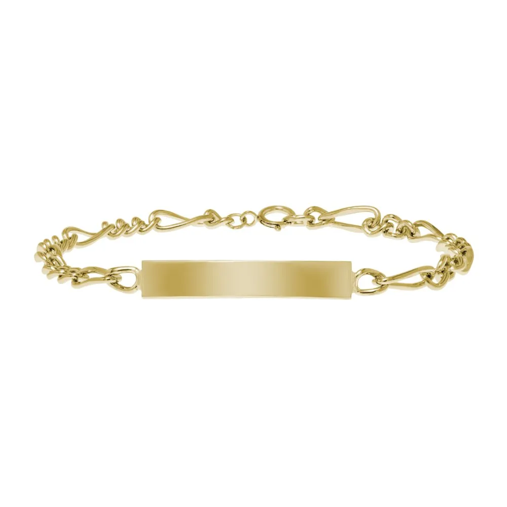 Kiddie Kraft 14K Yellow Gold Filled Figaro ID Baby Bracelet