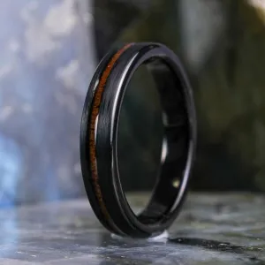 Koa Wood Stripe / Brushed Black - 4mm