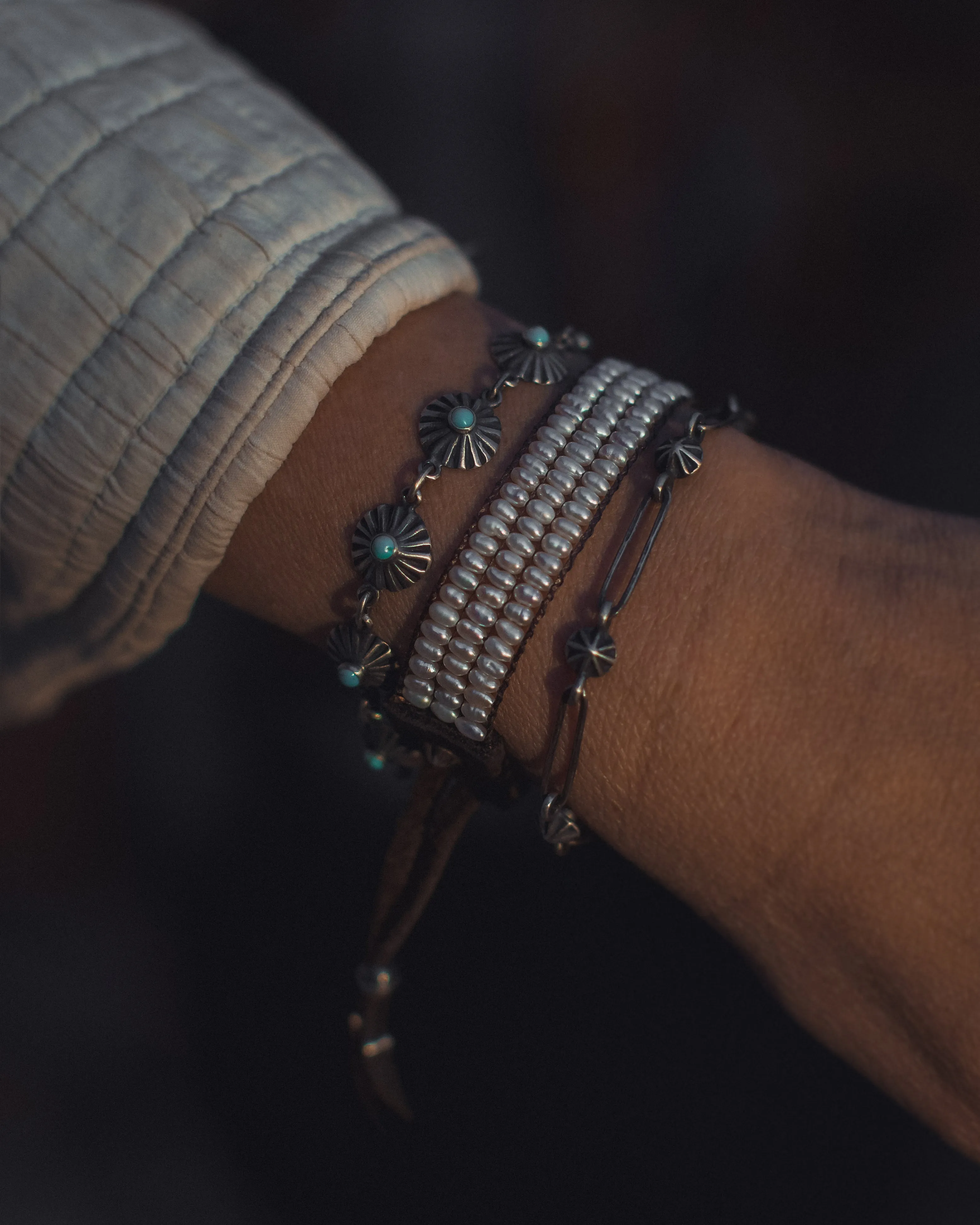 La Bala Chain Bracelet with Sleeping Beauty Turquoise