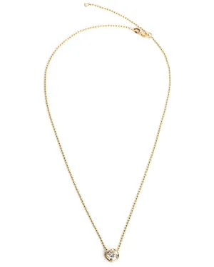 Lab Grown Large Gold Bezel Necklace