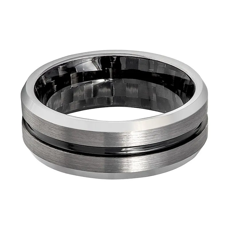 LAMIA | Tungsten Ring Black Carbon Fiber