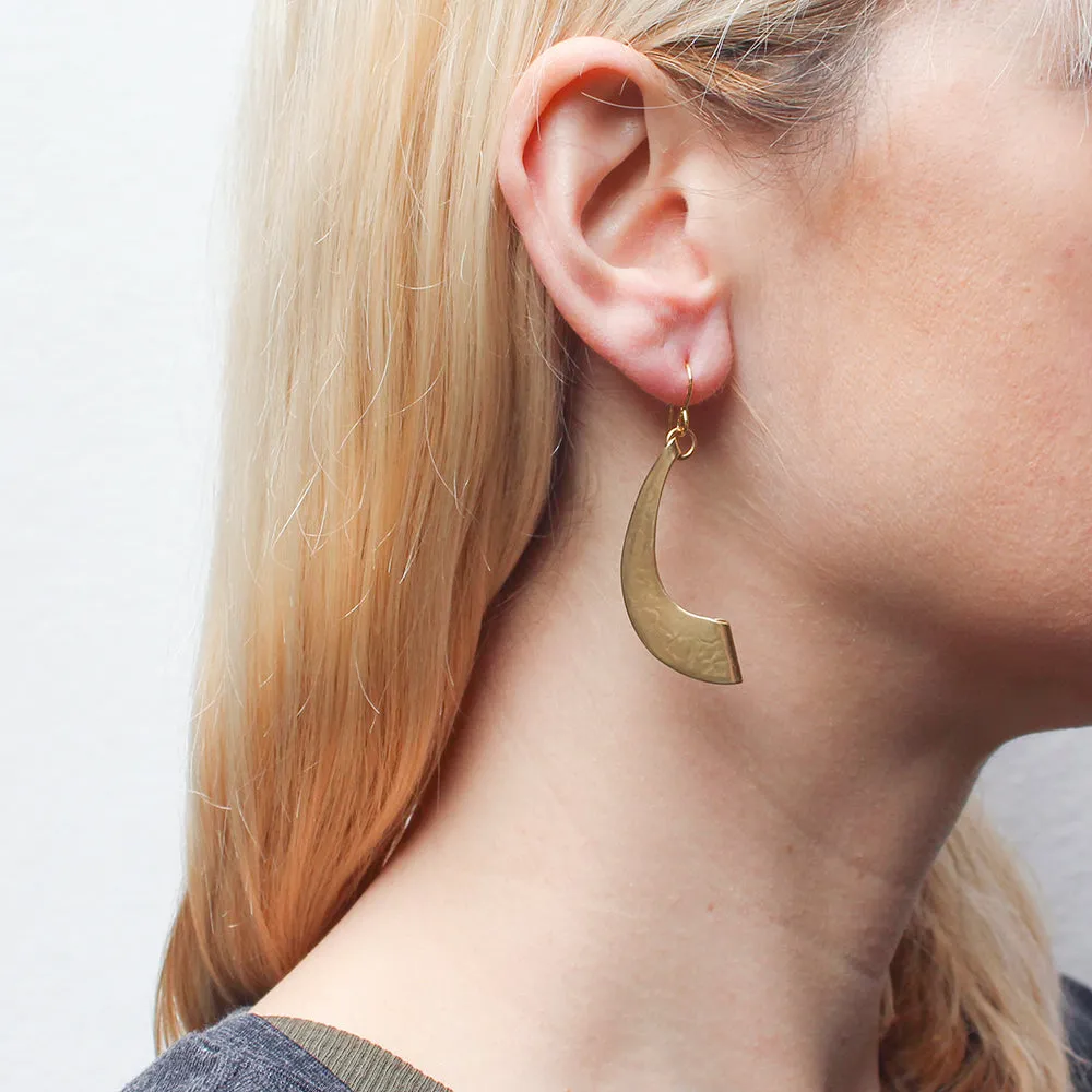 Large 3D Swoop Wire Earrings