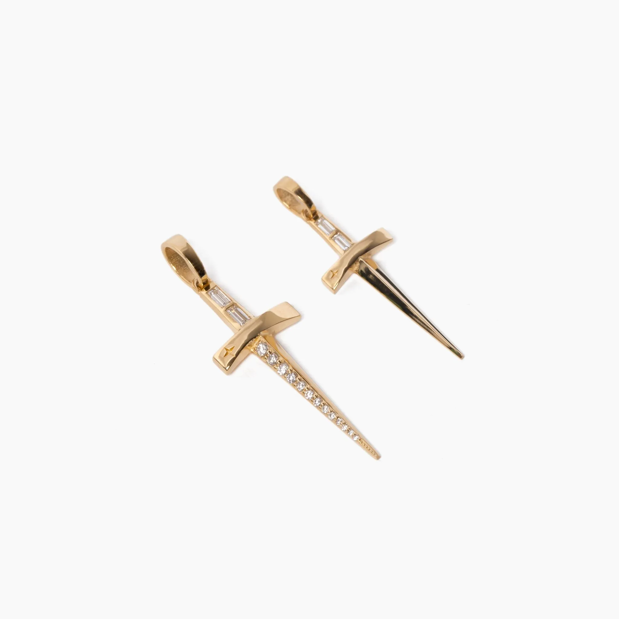 Large Diamond Dagger Pendant