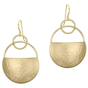 Large Round Basket Wire Earrings
