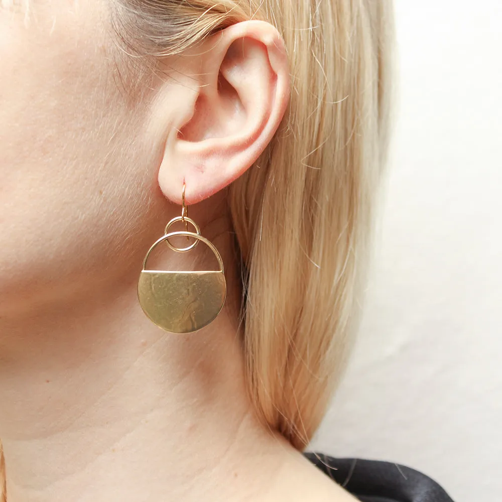 Large Round Basket Wire Earrings