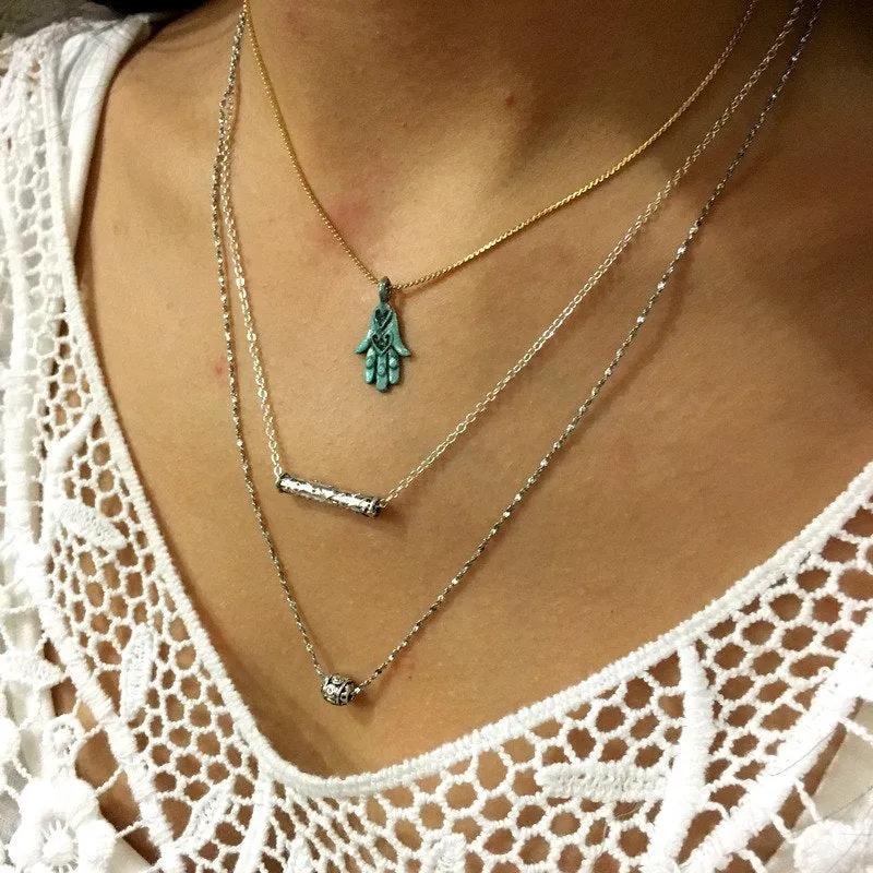 Layering Tube Minimalist Necklace - Tunnel.