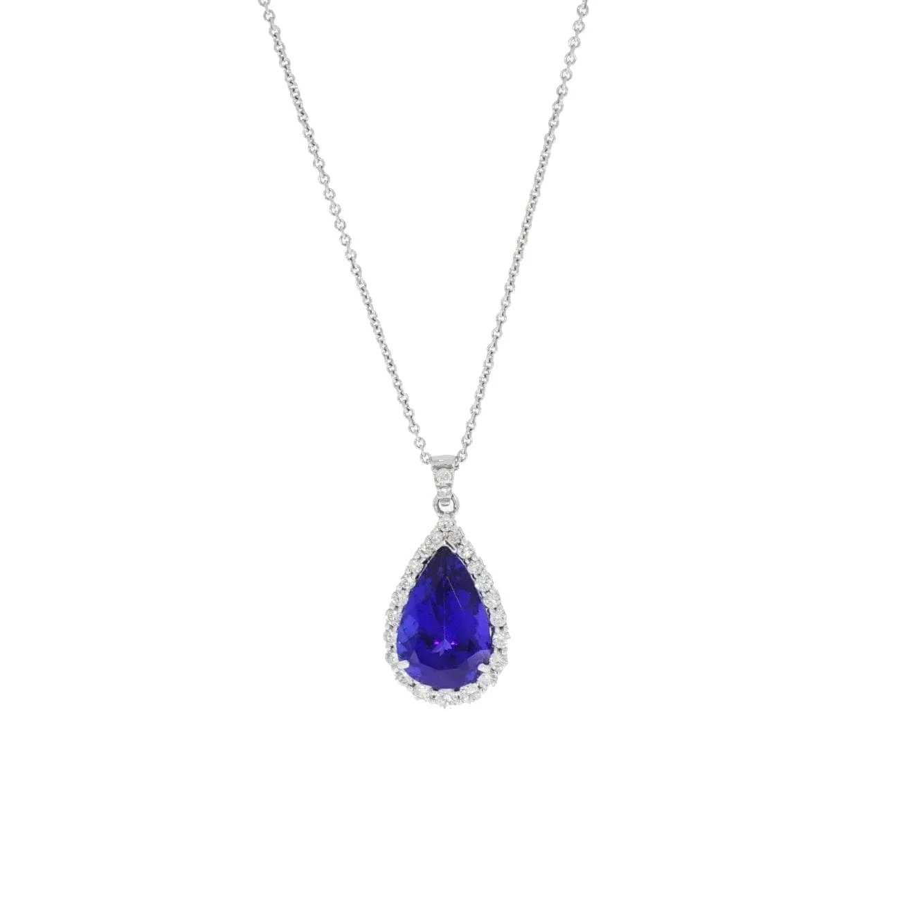 Leo Pizzo Pear Shape Tanzanite and Diamond Pendant