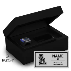 Leonardtown High School Soccer 2023 Championship Black Standard Window Ring Box